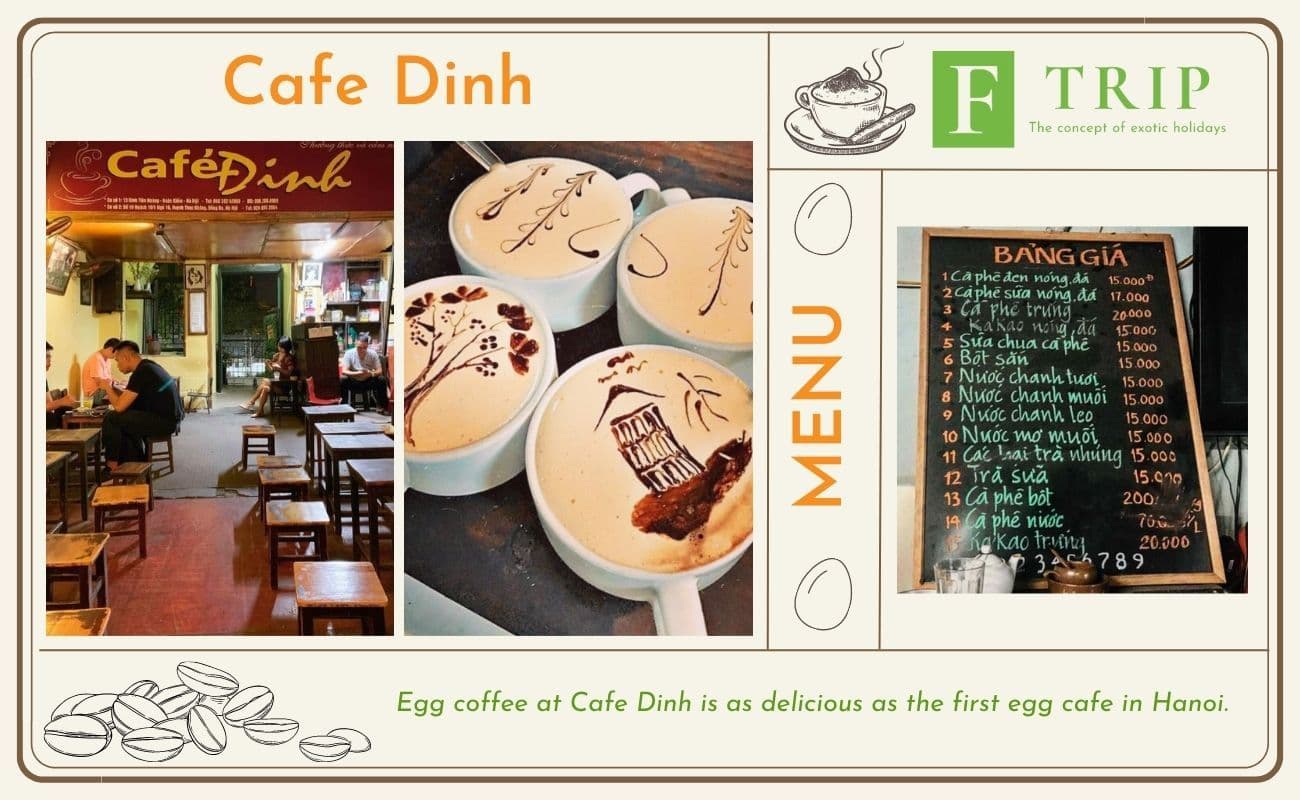 Egg coffee at Cafe Dinh is as delicious as the first egg cafe in Hanoi