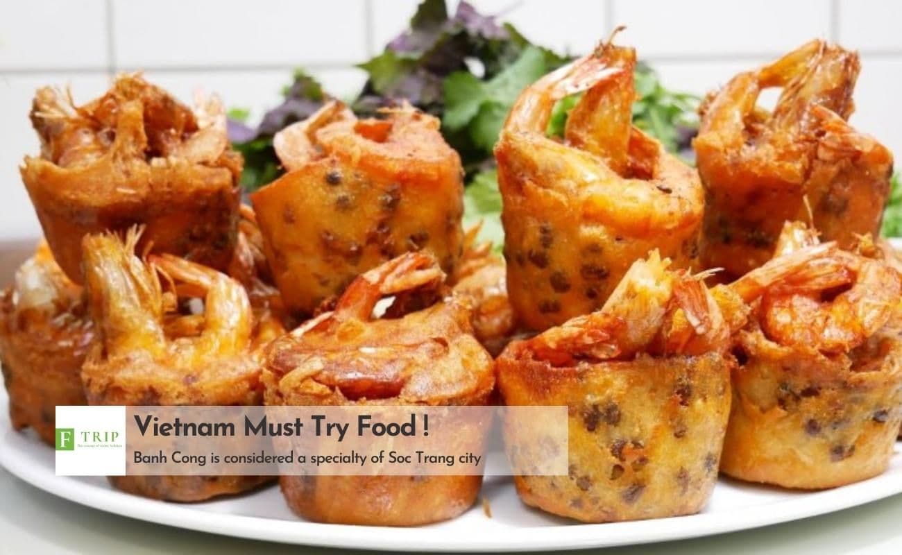 Banh Cong is considered a rustic dish and a specialty of the Soc Trang region (Source: Internet)