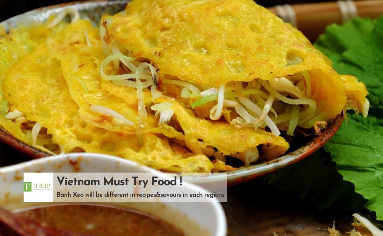 Banh Xeo is a rustic dish, bold in Vietnam but equally delicious and attractive (Source: Internet)