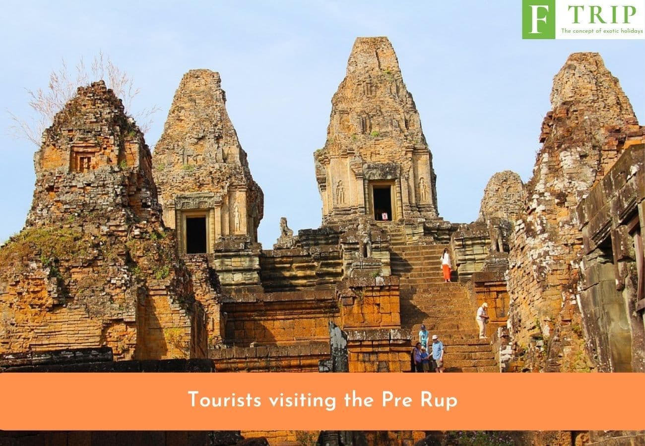 Tourists visiting the Pre Rup