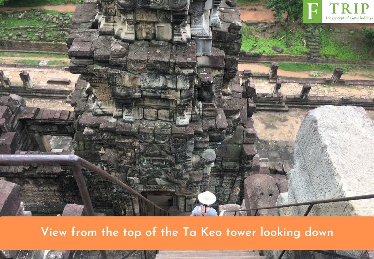 View from the top of the Ta Keo tower looking down (Source: Internet)
