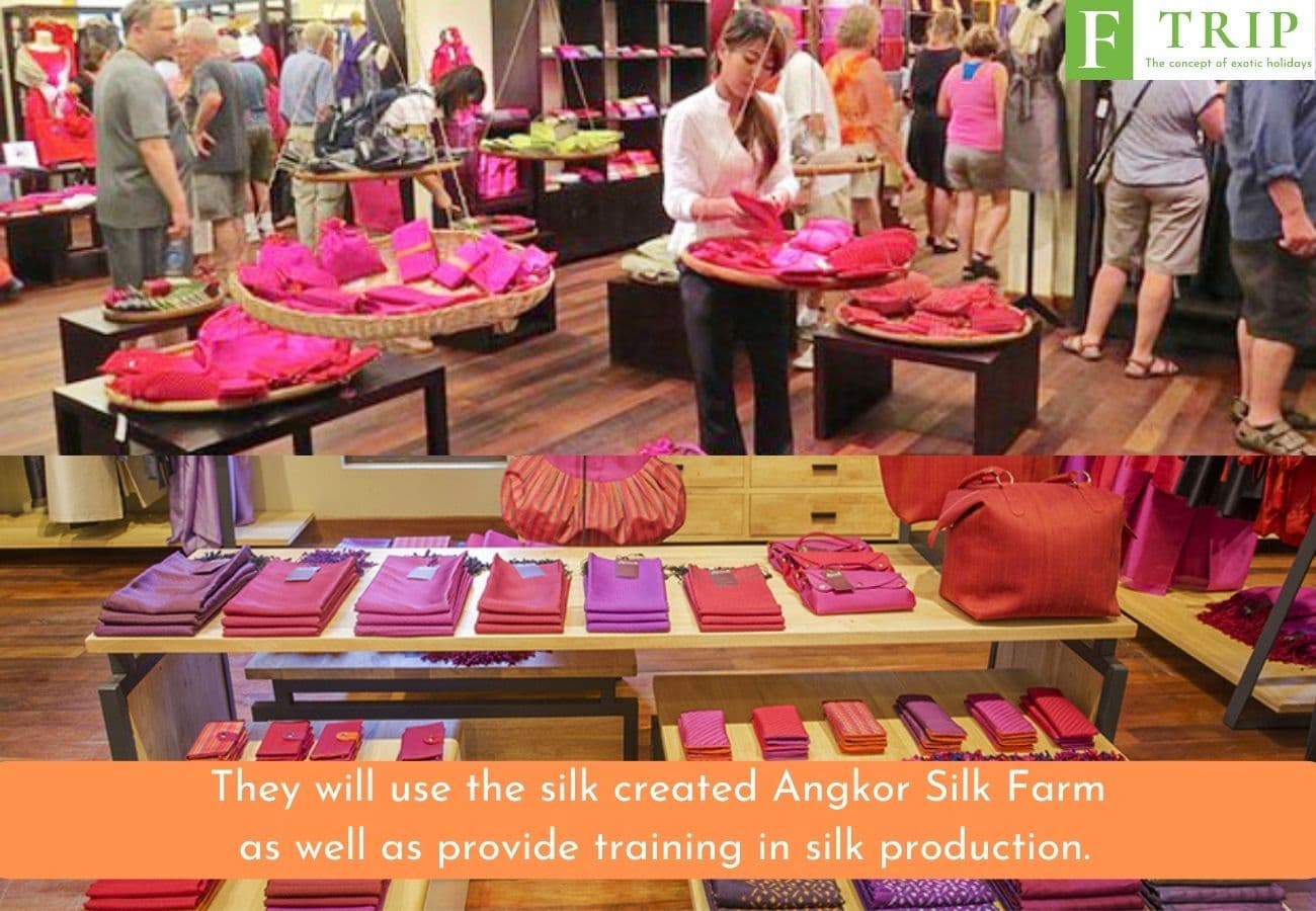 They will use the silk created by Angkor Silk Farm as well as provide training in silk production