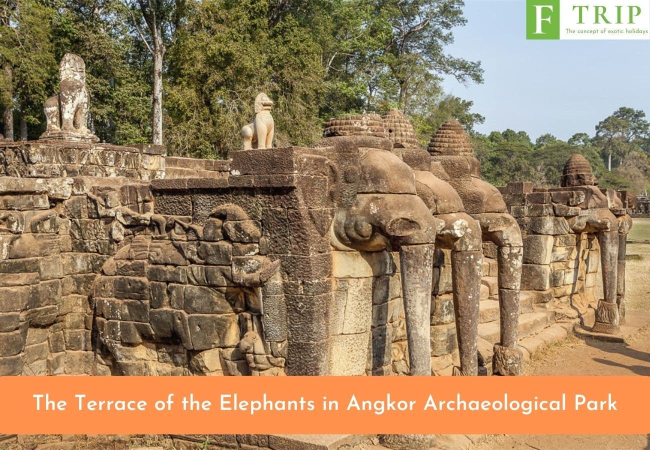 The Terrace of the Elephants in Angkor Archaeological Park