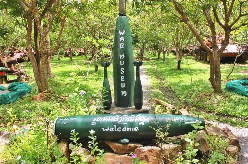The front of the Siem Reap War Museum in Cambodia (Source: Internet)