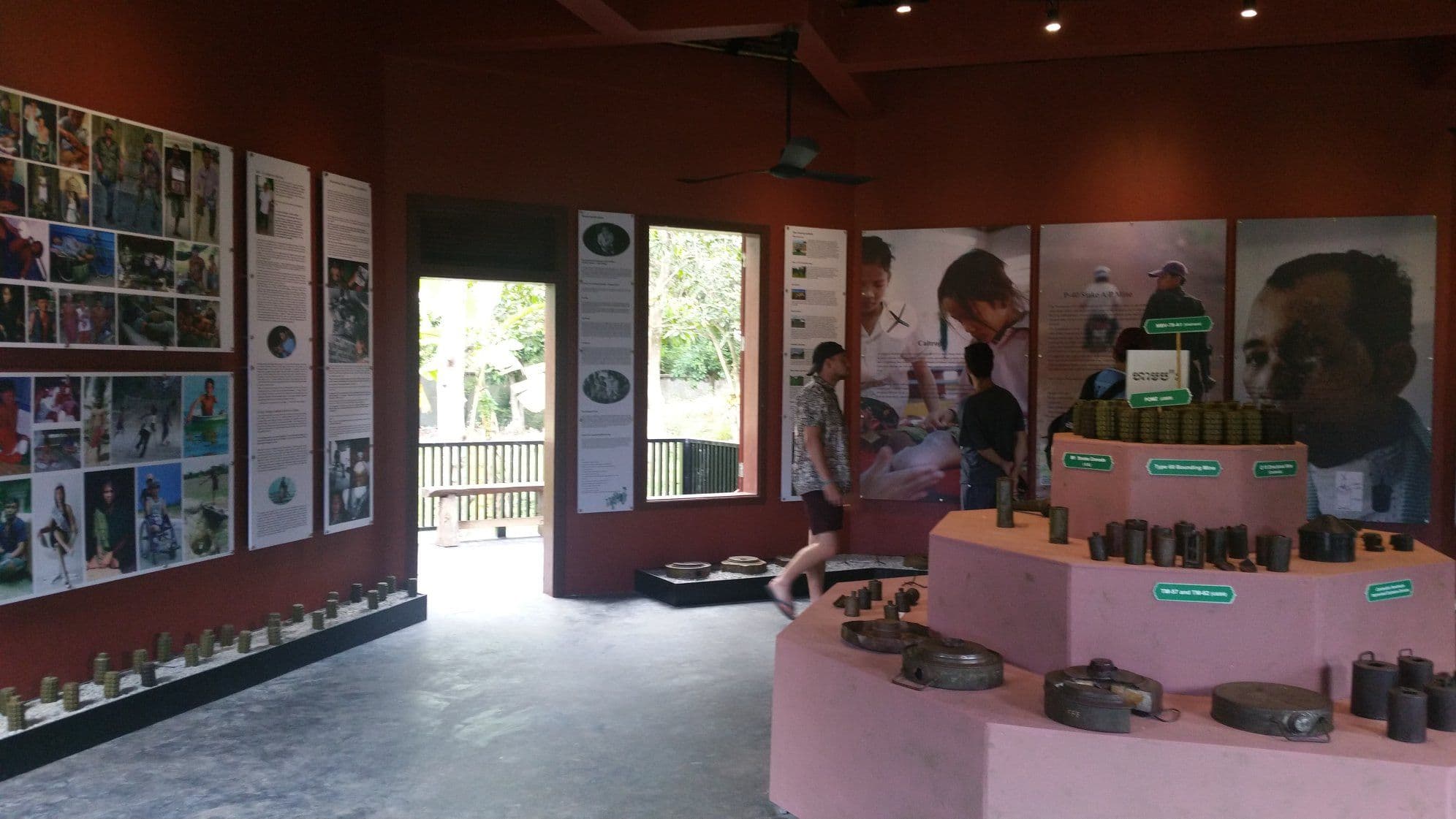 Opened the new landmine house to the public and the new exhibition showcases several landmines in Siem Reap War Museum (