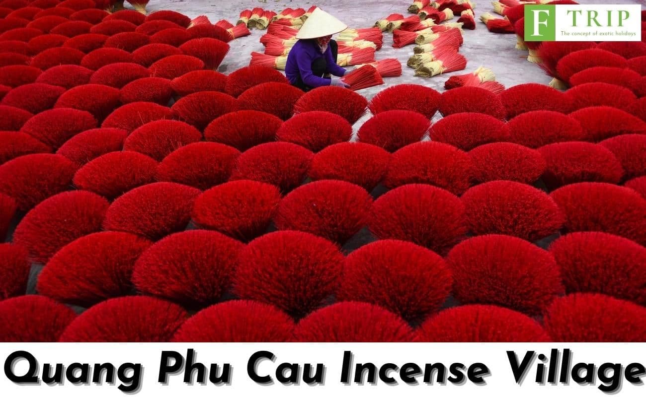 Brilliant in the red color of incense of Quang Phu Cau Incense Village (Source: Internet)