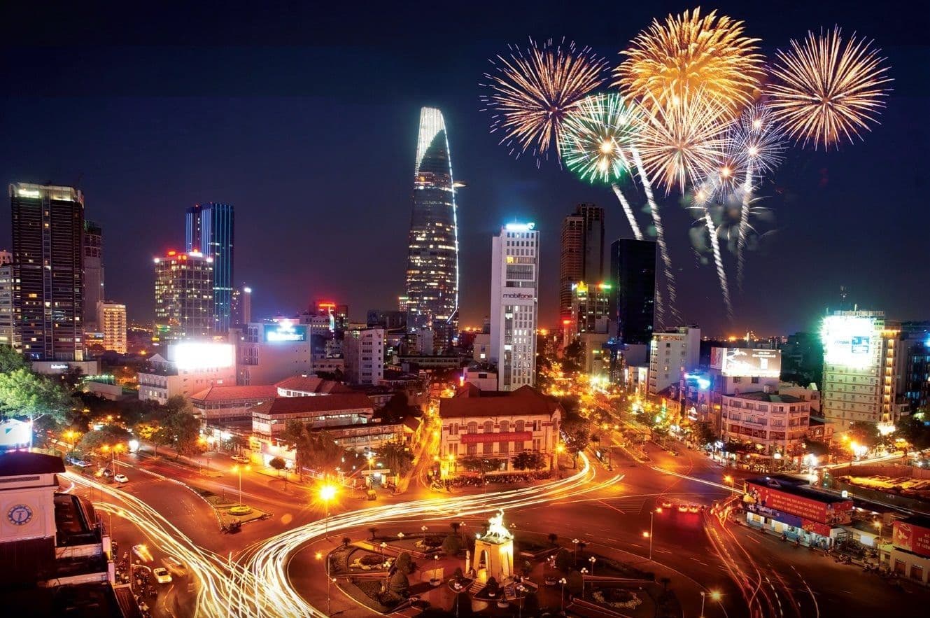 Fireworks in Ho Chi Minh City (Source: Xanh SM)