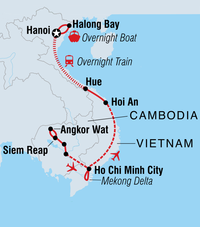  Vietnam and Cambodia itinerary